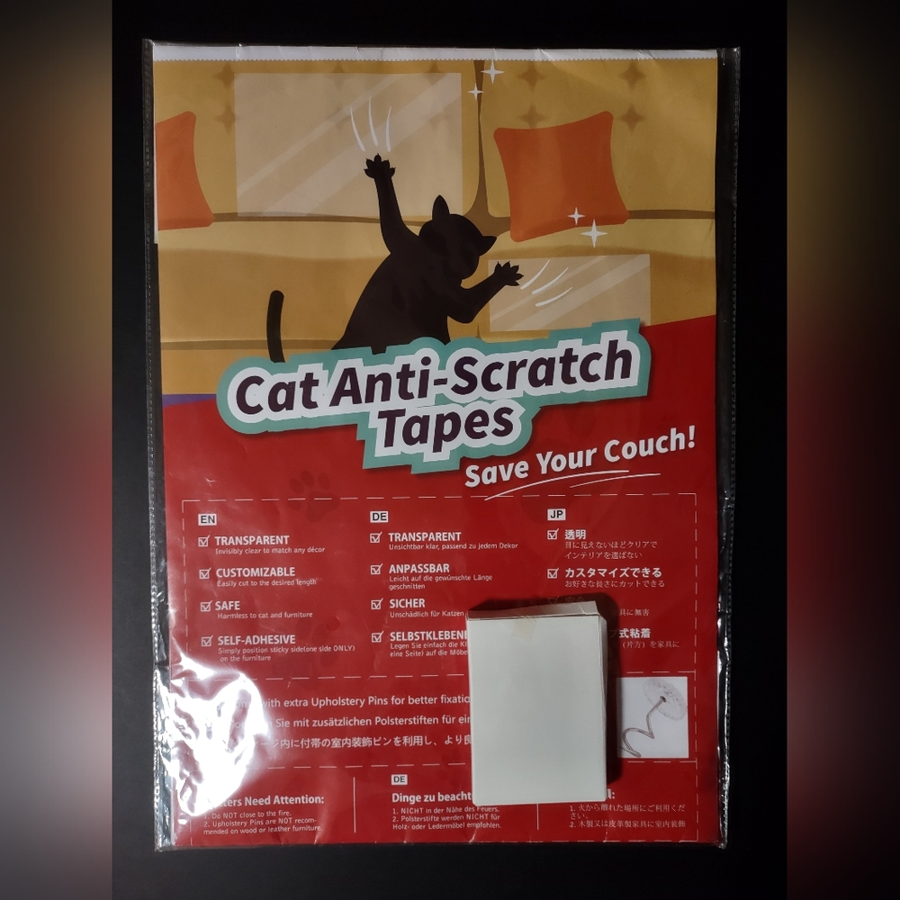 Cat Anti-Scratch Transparent Tapes 6 Pack Furniture Protection